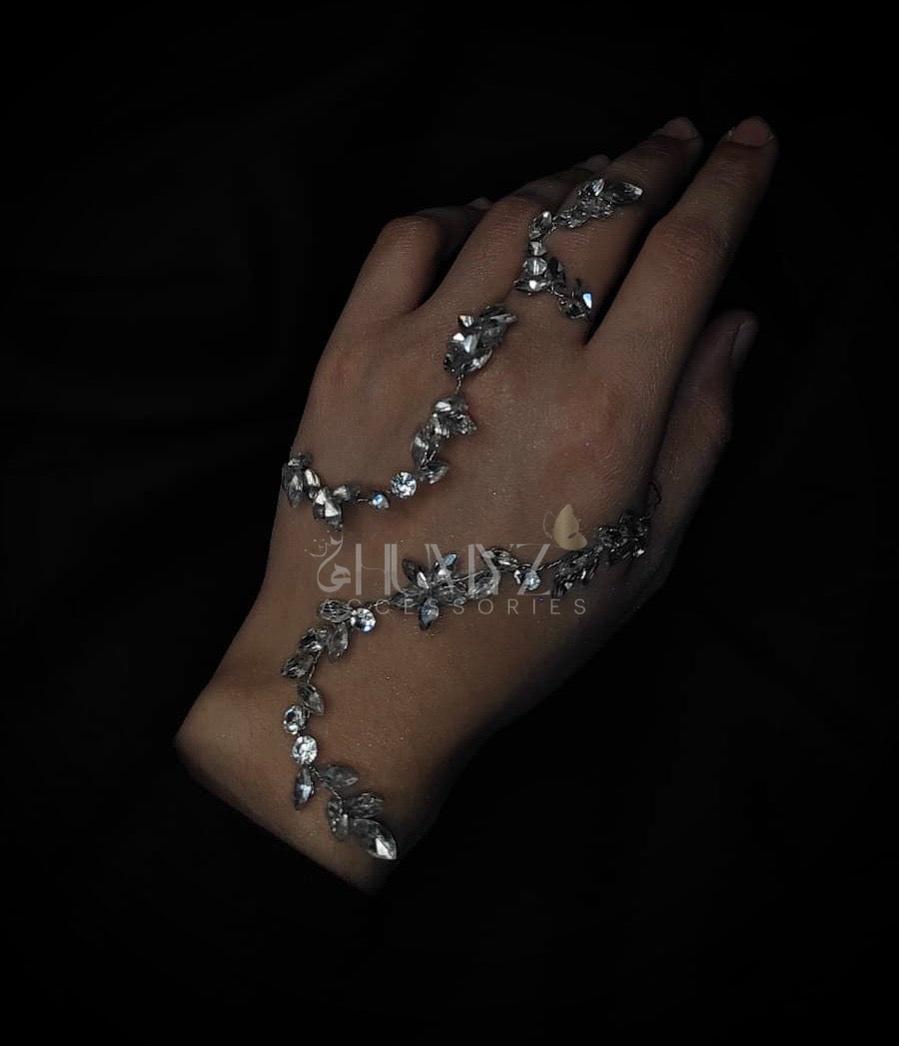 Luxe Crystal Vine Hand jewellery
