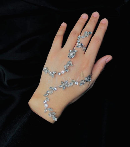 Luxe Crystal Vine Hand jewellery