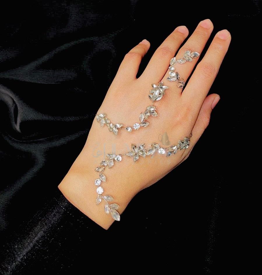 Luxe Crystal Vine Hand jewellery