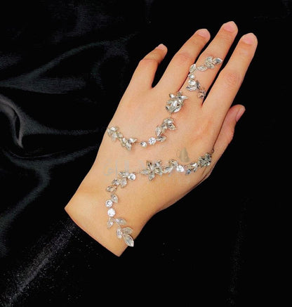 Luxe Crystal Vine Hand jewellery