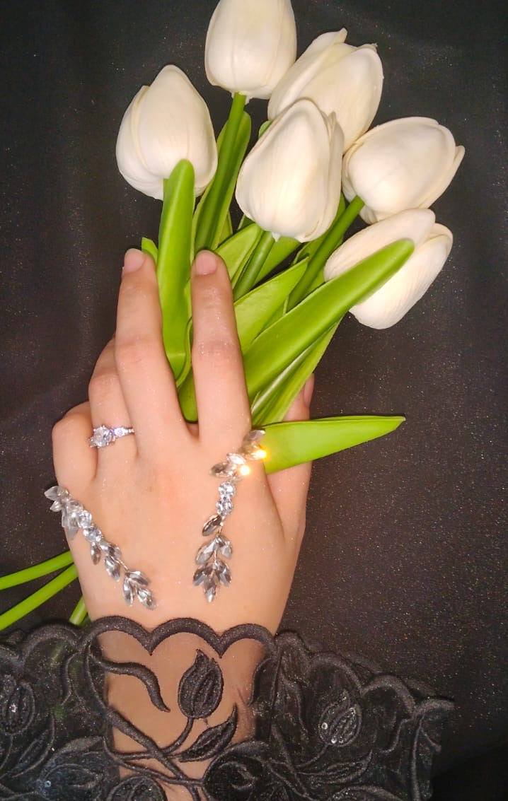 Noor Crystal Hand Jewellery