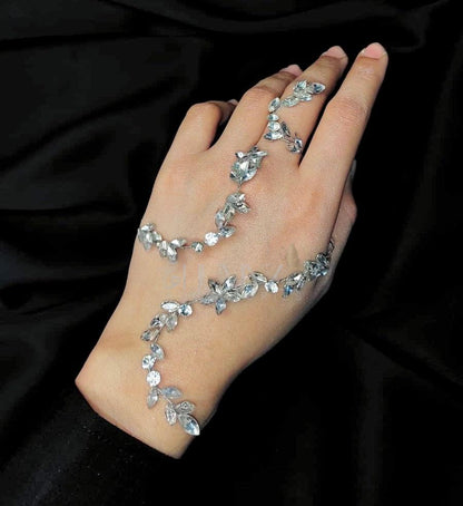 Luxe Crystal Vine Hand jewellery