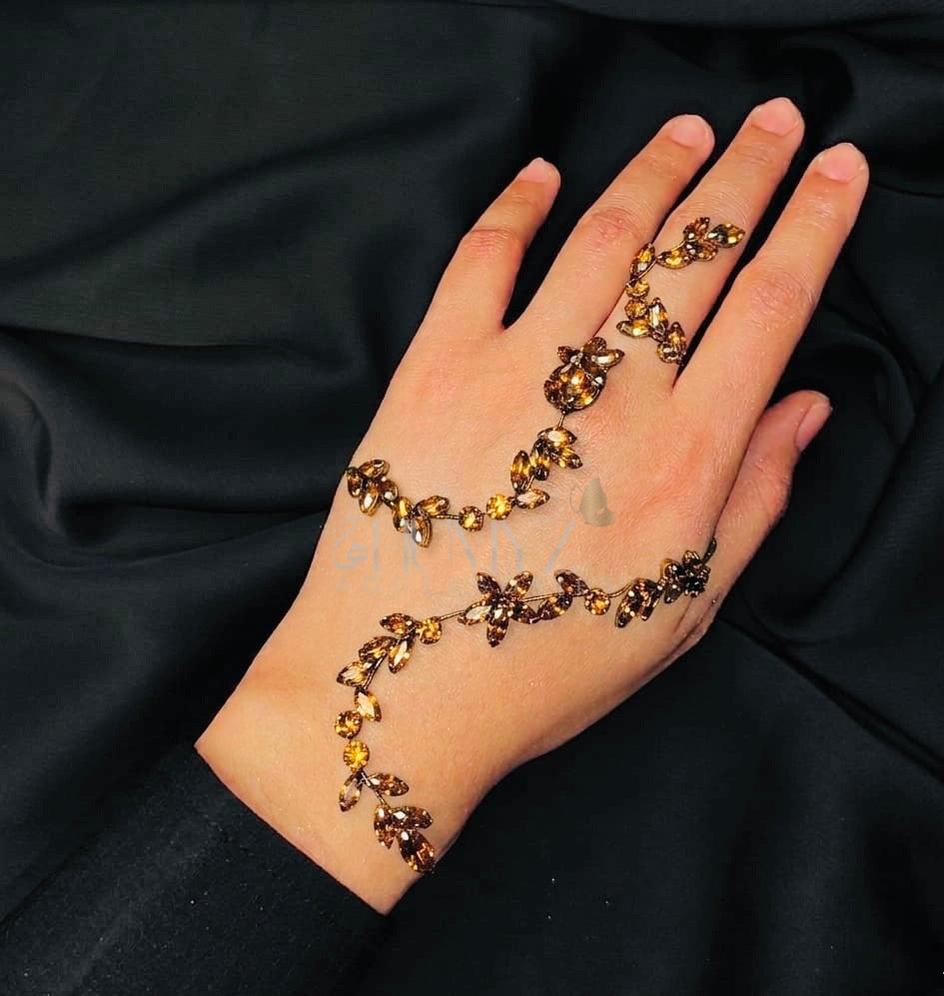 Luxe Crystal Vine Hand jewellery