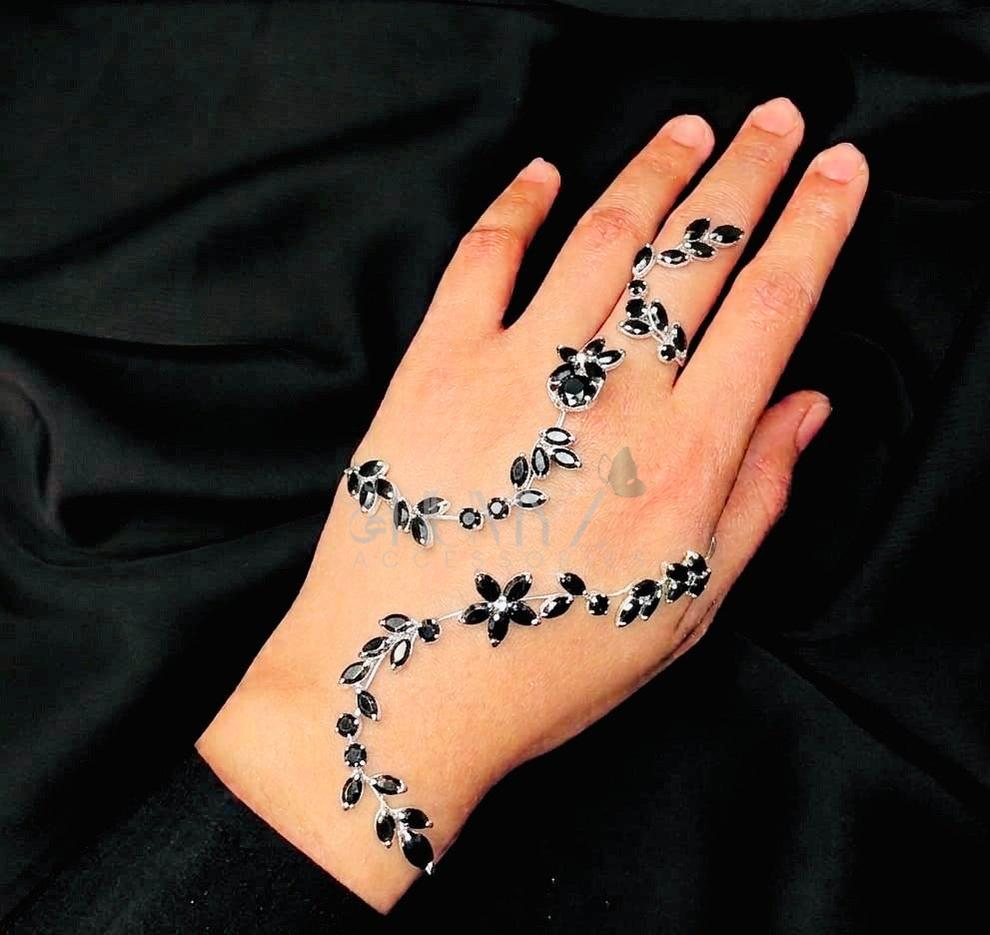 Luxe Crystal Vine Hand jewellery